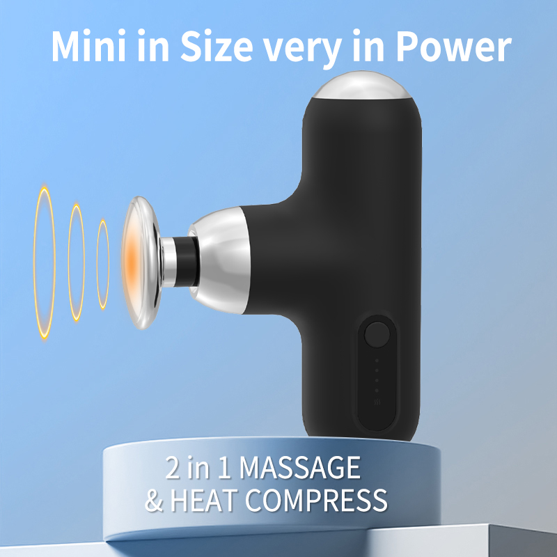 Free Sample Factory Price Mini Gun Round Shape Deep Muscle Tissue Massage Gun ABS HandHeld Relaxation Muscle Body Massage Gun