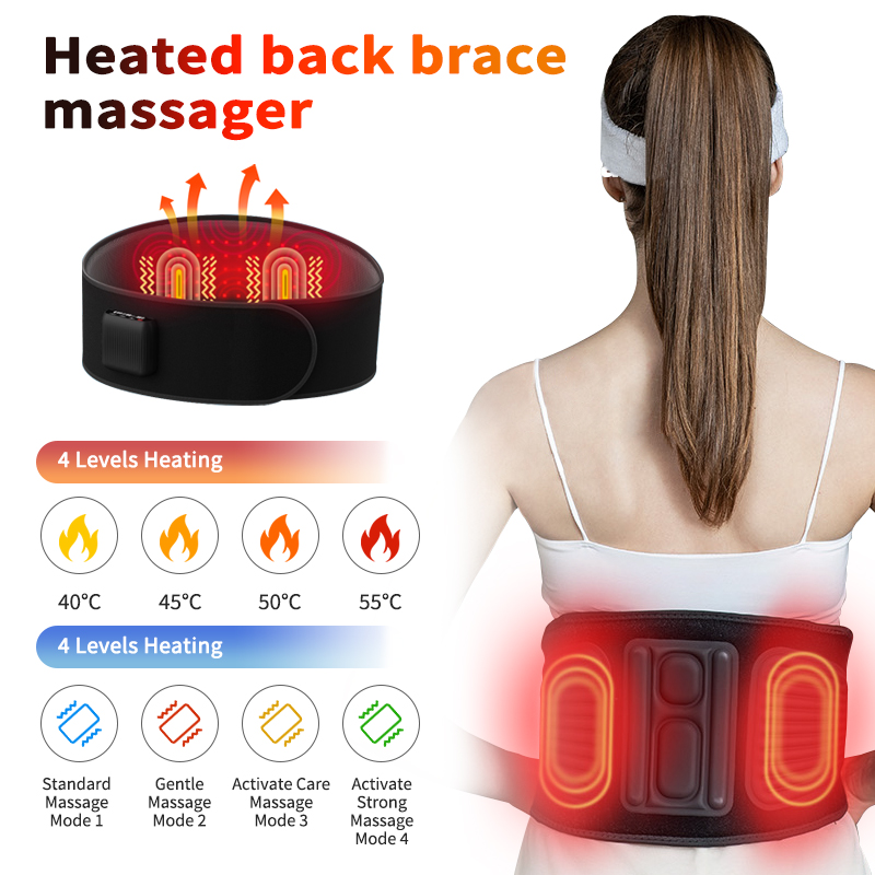 Waist Massage Belt Red Light Therapy Infrared Heating Back Massager