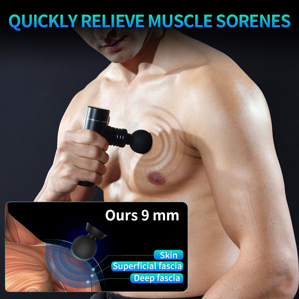  New Design Portable Handheld Electric Vibration Deep Muscle Fascial Body Massager Mini Massage Gun