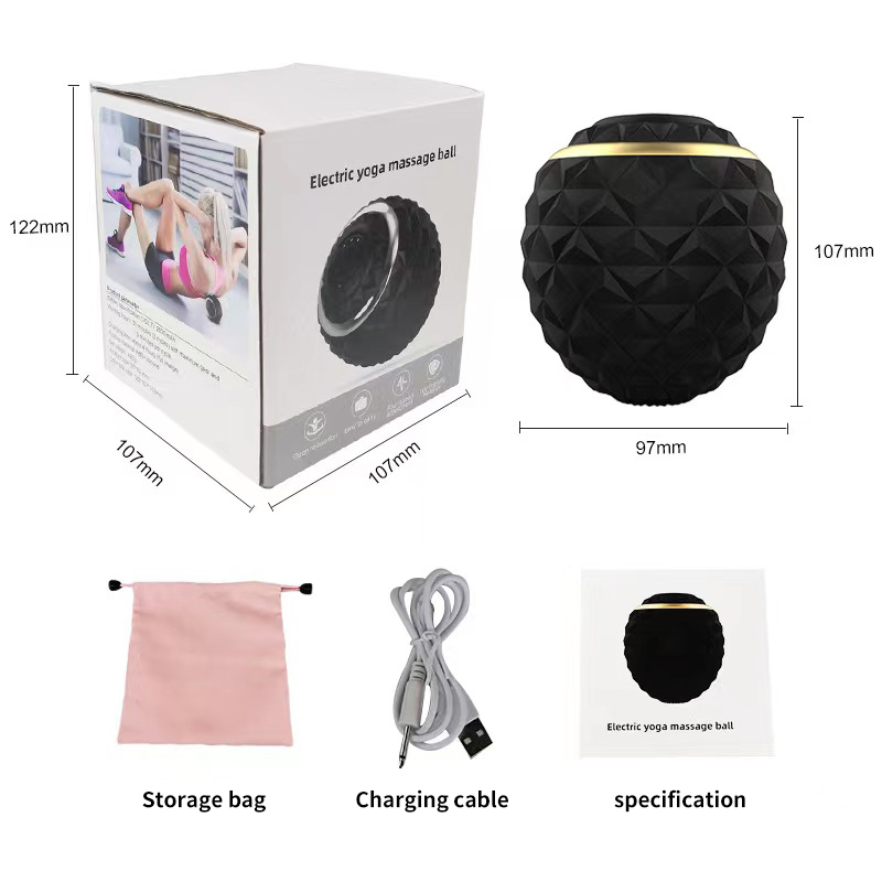 2023 New Design Release Muscle Pain Electric Fascia Ball Vibrating Massage Ball Leg Massage Roller Ball