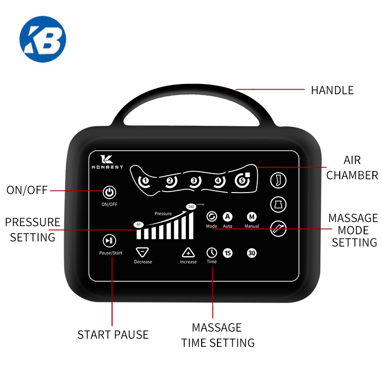 Dropshipping therapy System Sports Recovery Air Pressure Therapy Compression Boots Leg Massager Massage Machine