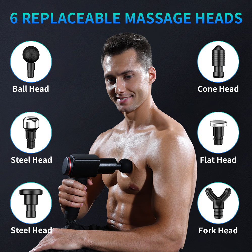 Dropshipping Pressure Relieve Vibration Fascial Deep Tissue Percussion Muscle Massage Therapy Gun Massager