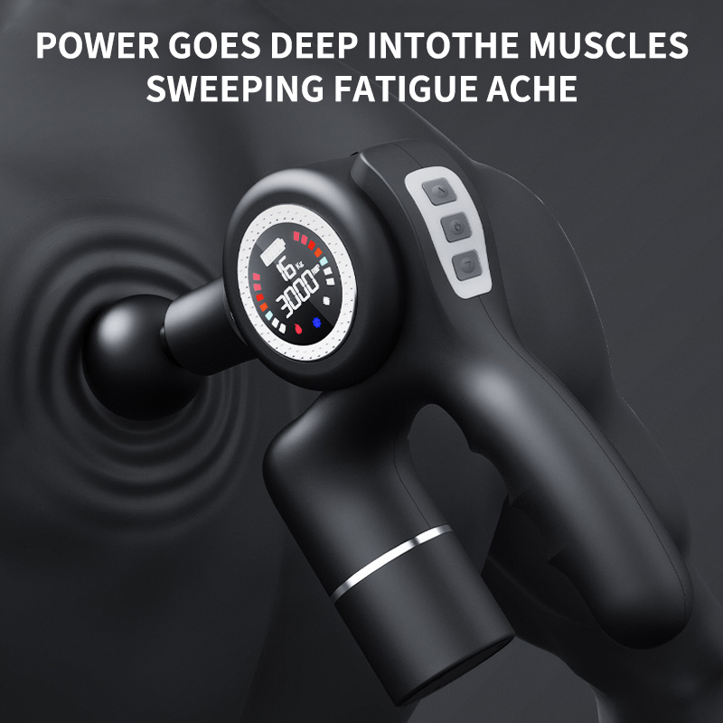 Massage Gun Professional Rechargeable Muscle Booster Deep Tissue Body Massage Gun for Body With 8 Massage Heads